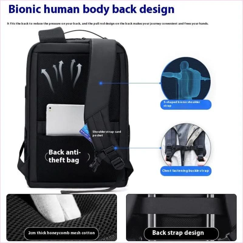 Modern Leisure Usb Backpack for Outdoor Travel and Business - Pleasures and Sins