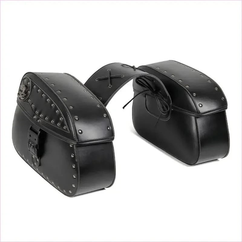 Motorcycle Saddle Bag with Retro Skull Design Large Capacity - Pleasures and Sins
