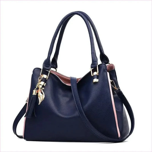 Navy Blue Fashionable Womens Large Capacity Handbag - Pleasures and Sins