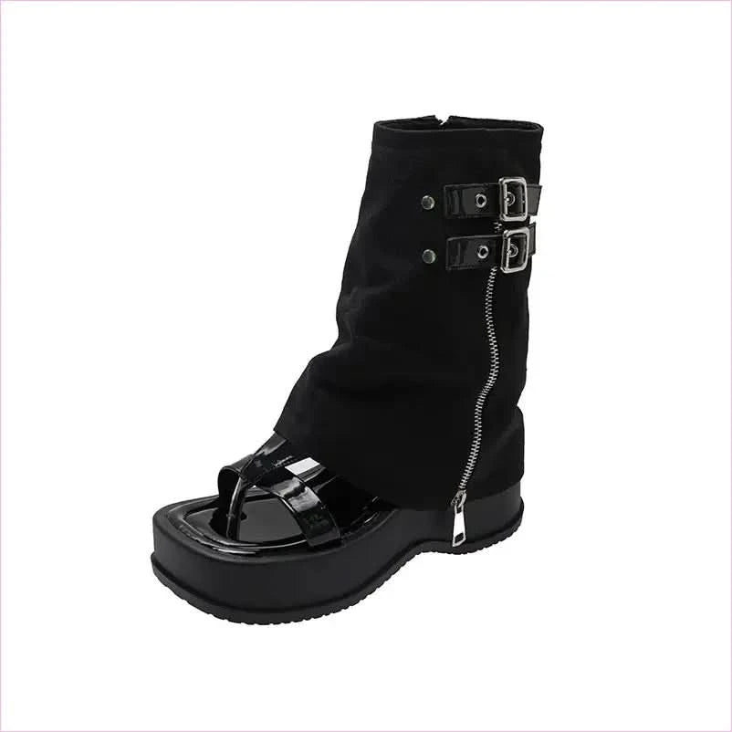 New Platform Motorcycle Fashion Tribal Pants Boots for Bold Style - Pleasures and Sins
