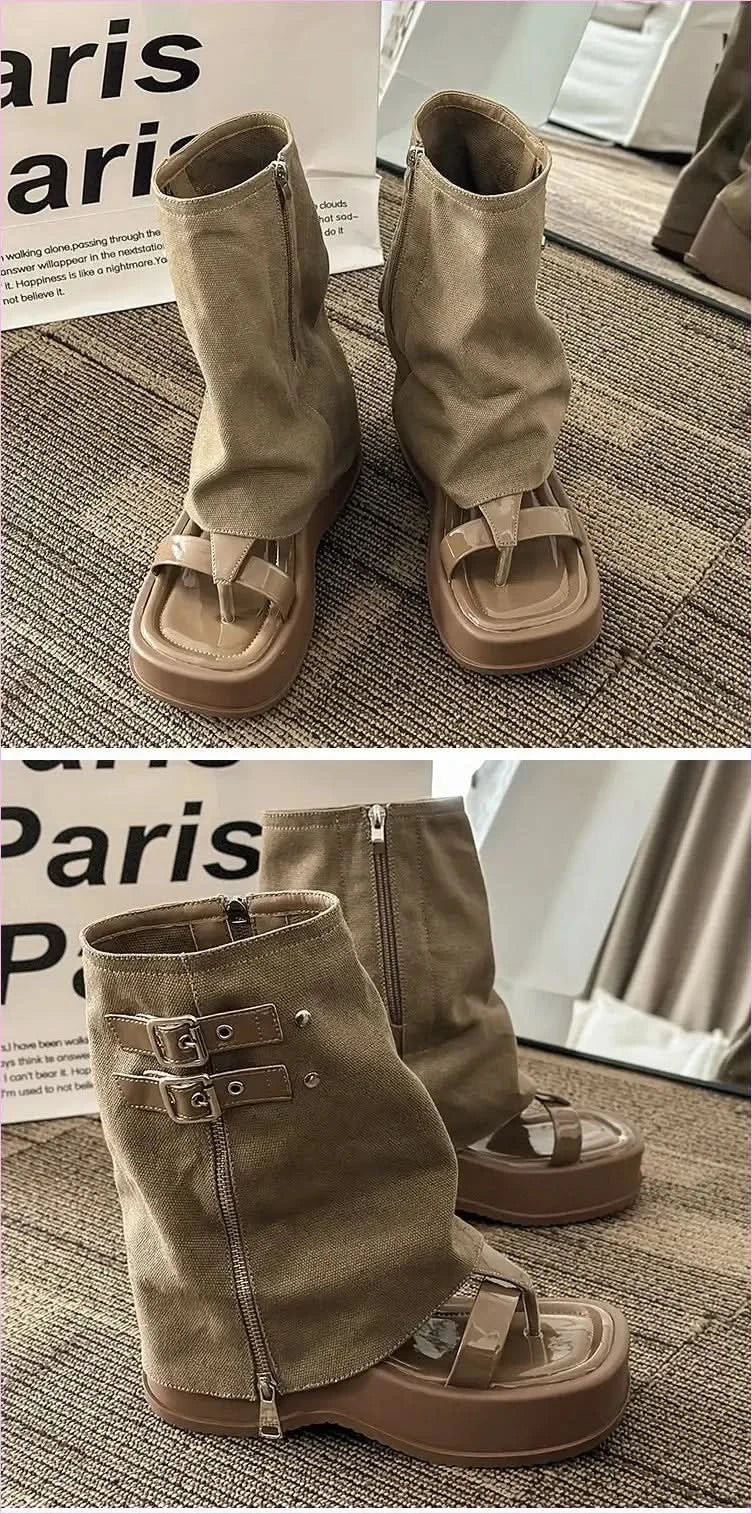 New Platform Motorcycle Fashion Tribal Pants Boots for Bold Style - Pleasures and Sins