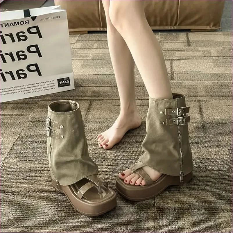 New Platform Motorcycle Fashion Tribal Pants Boots for Bold Style - Pleasures and Sins