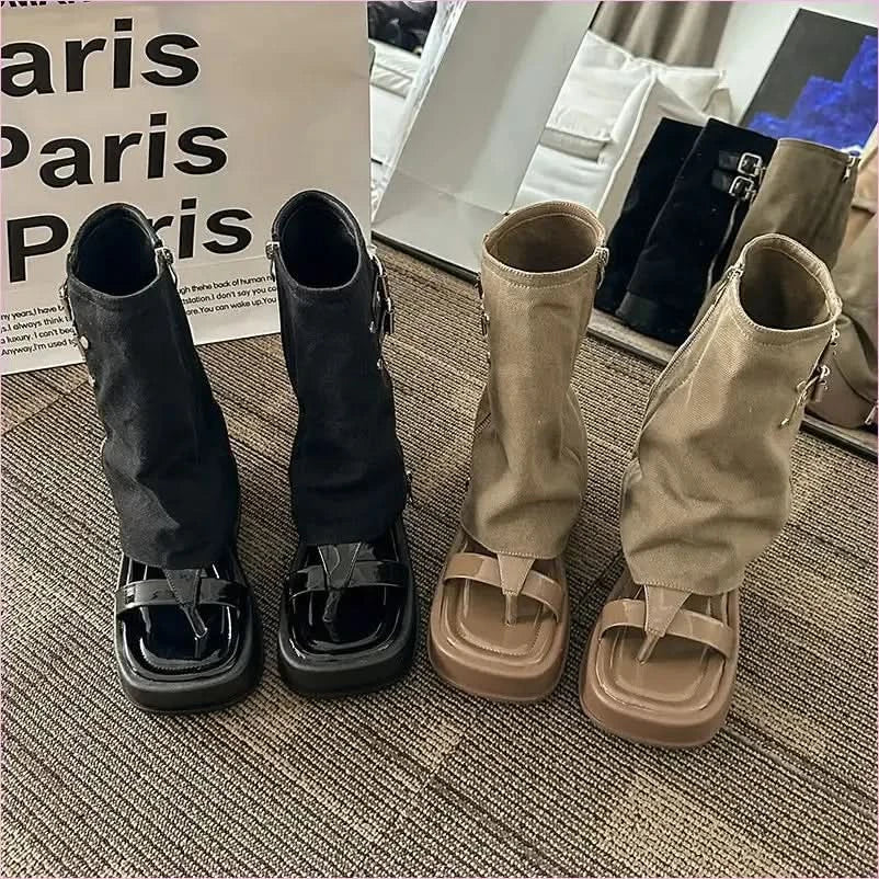 New Platform Motorcycle Fashion Tribal Pants Boots for Bold Style - Pleasures and Sins