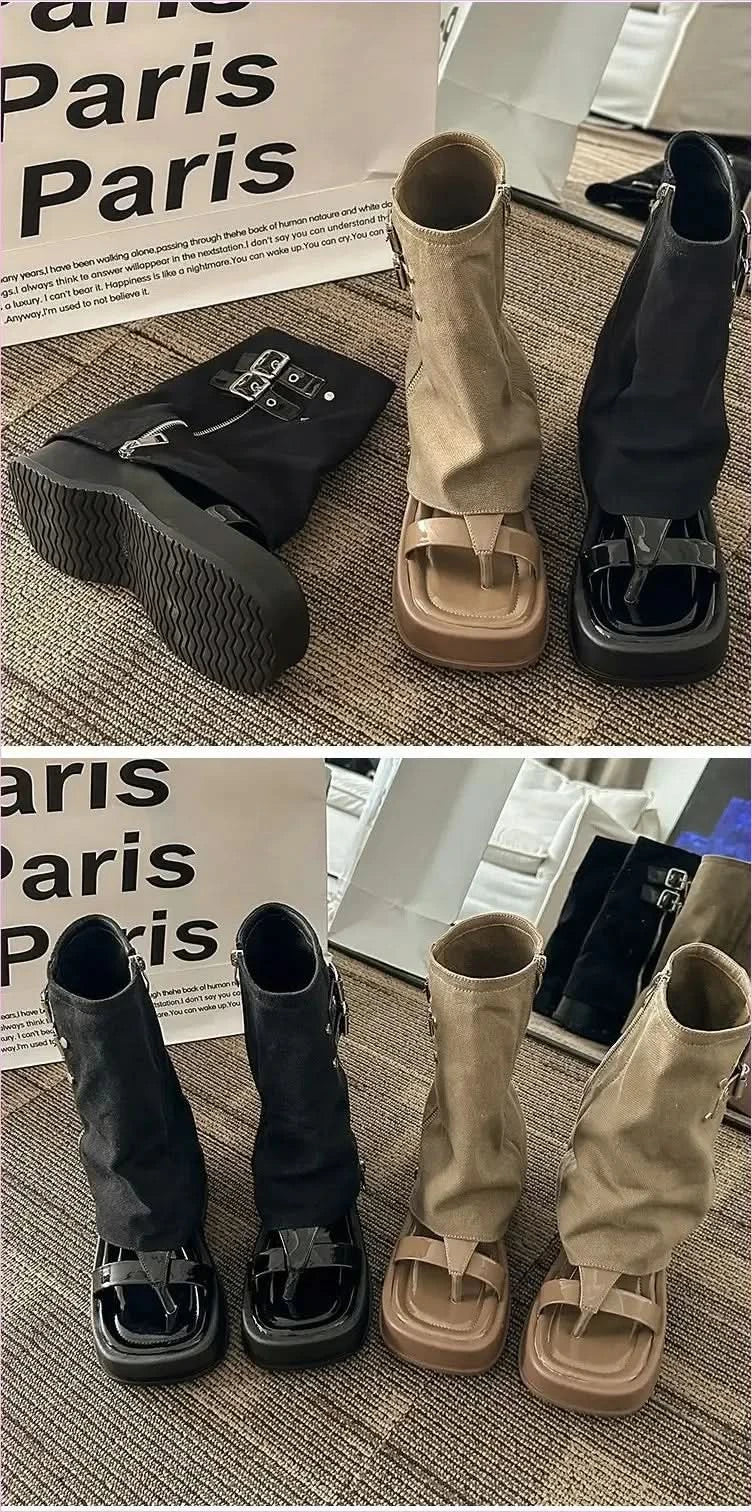 New Platform Motorcycle Fashion Tribal Pants Boots for Bold Style - Pleasures and Sins