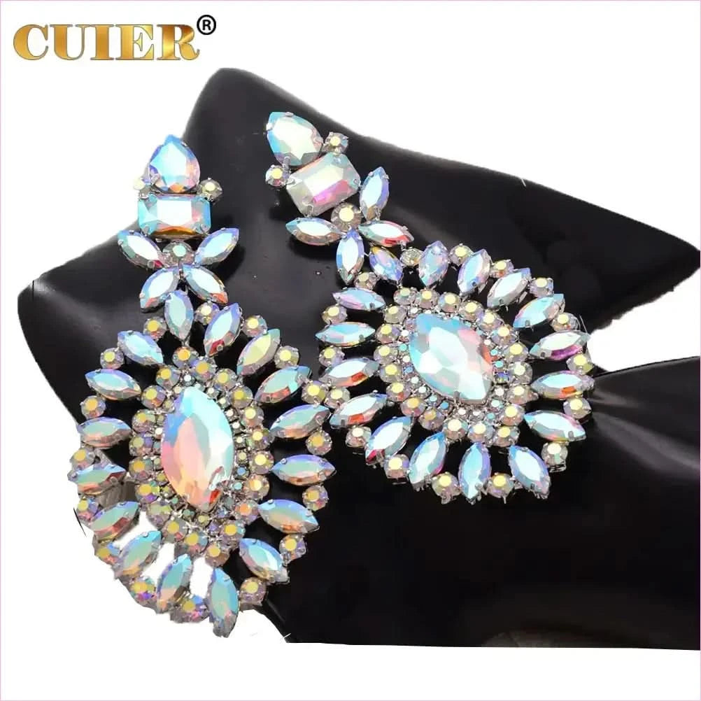 Ornate Crystal Chandelier Luxury Earrings Stunning Huge Drop Style - Pleasures and Sins