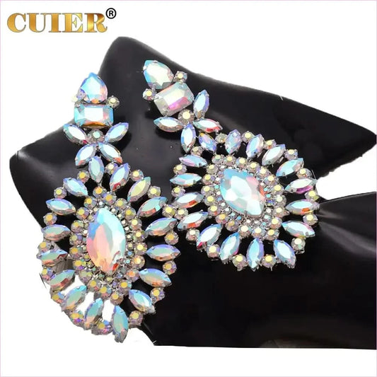 Ornate Crystal Chandelier Luxury Earrings Stunning Huge Drop Style - Pleasures and Sins