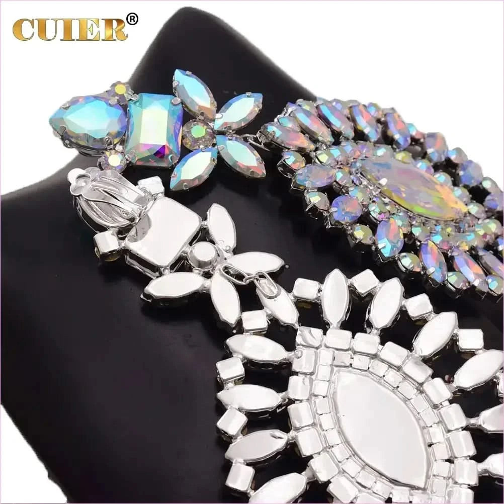 Ornate Crystal Chandelier Luxury Earrings Stunning Huge Drop Style - Pleasures and Sins