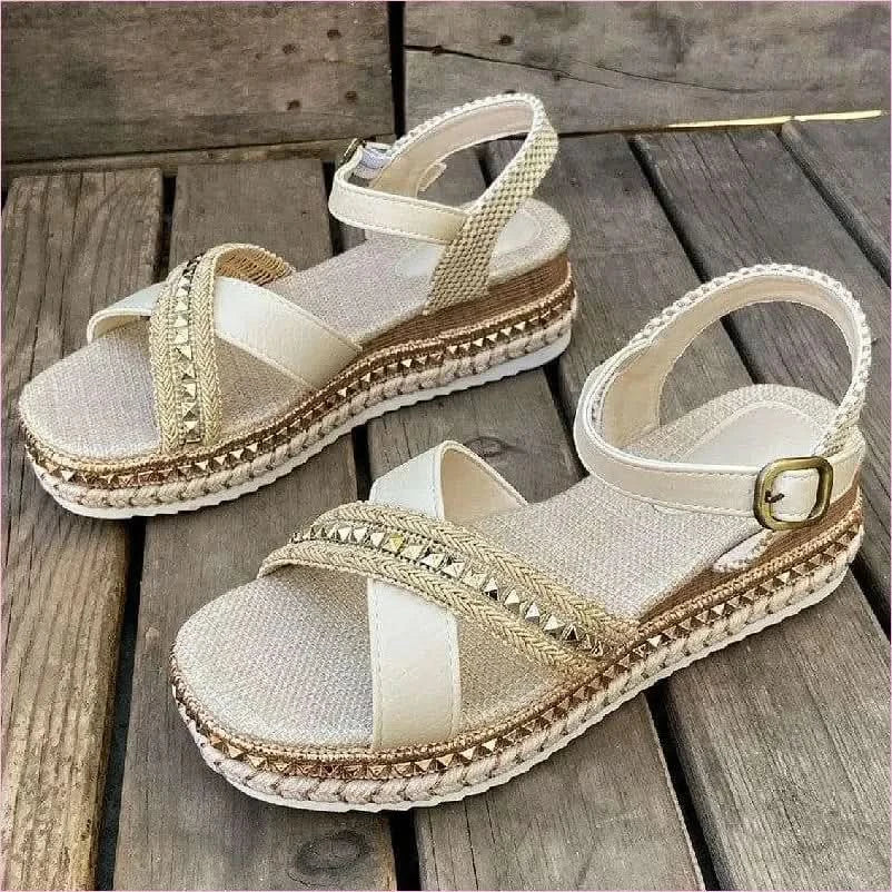 Ornate Women’s Summer Comfortable Open Toe Platform Sandals - Pleasures and Sins