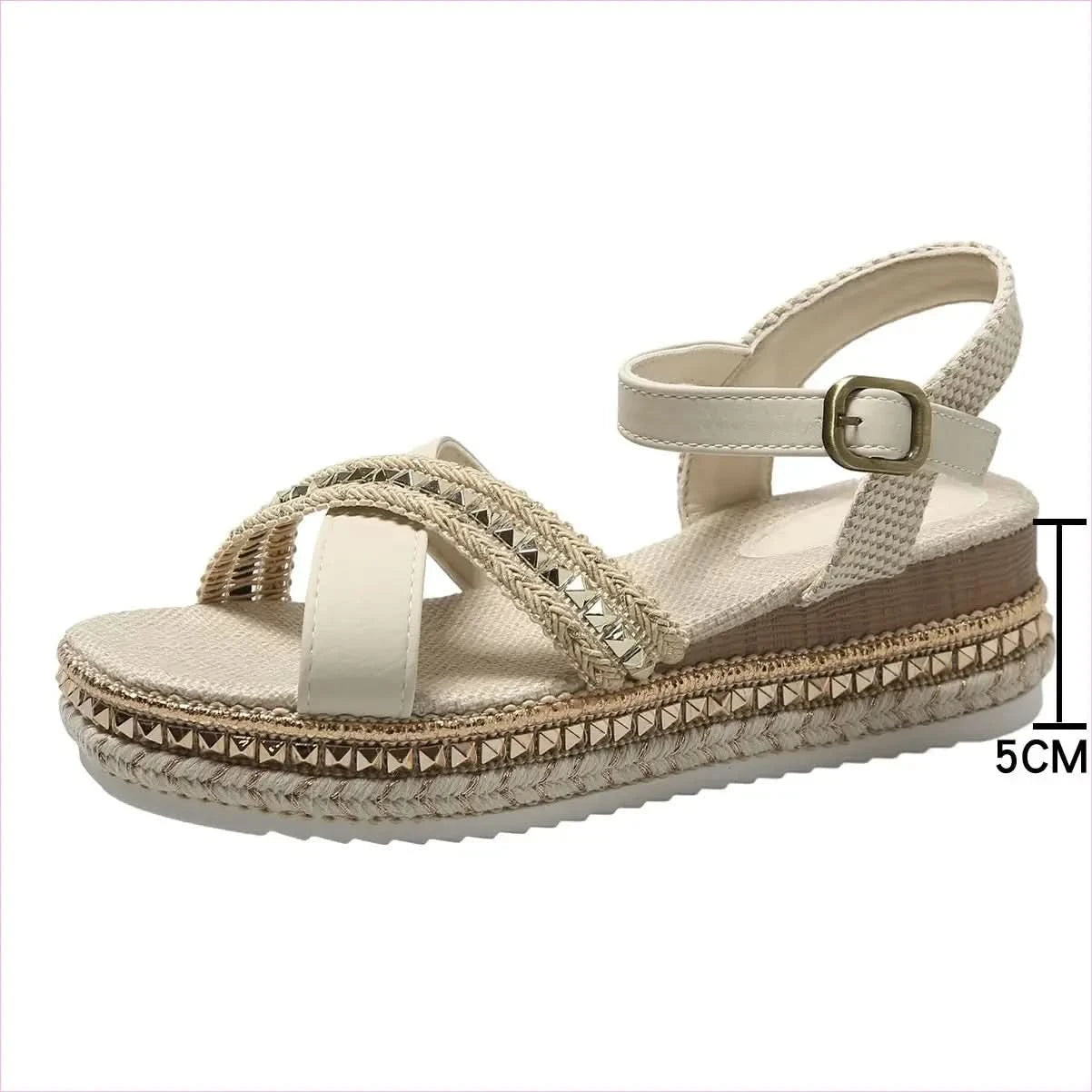 Ornate Women’s Summer Comfortable Open Toe Platform Sandals - Pleasures and Sins