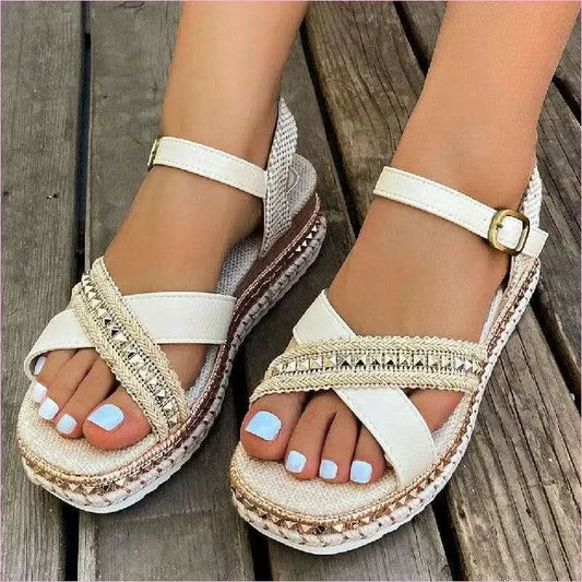 Ornate Women’s Summer Comfortable Open Toe Platform Sandals - Pleasures and Sins