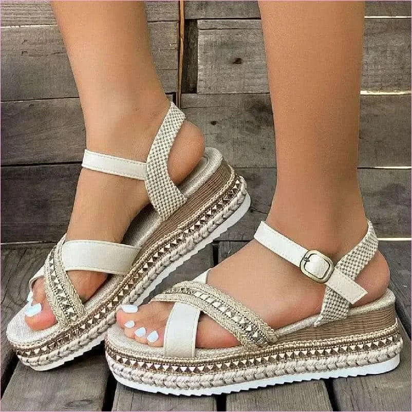 Ornate Women’s Summer Comfortable Open Toe Platform Sandals - Pleasures and Sins