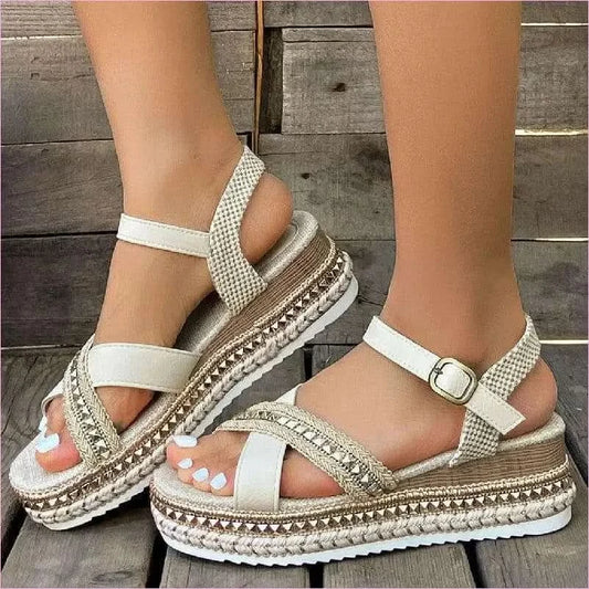 Ornate Women’s Summer Comfortable Open Toe Platform Sandals - Pleasures and Sins