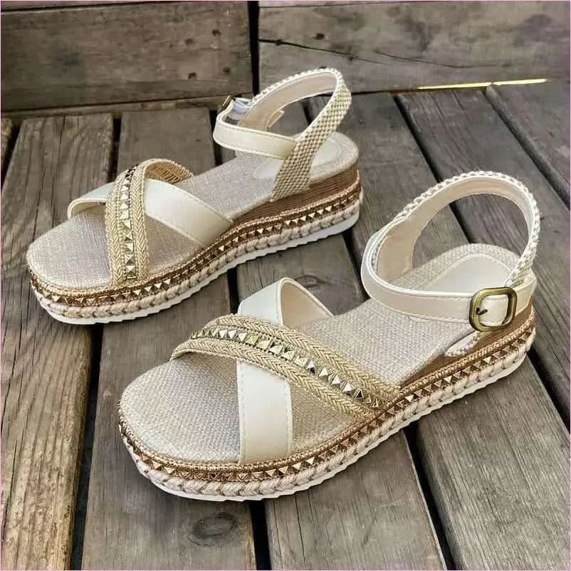 Ornate Women’s Summer Comfortable Open Toe Platform Sandals - Pleasures and Sins