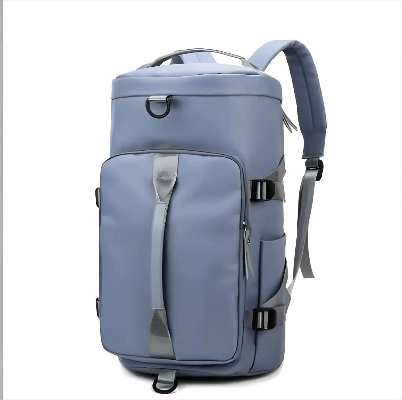 Pink and Gray Womens Gym Bag Backpack with Matching Duffel Bag - Pleasures and Sins