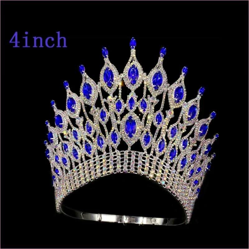 Pink Gemstone Rhinestone Wedding Crown Tiara Hair Jewellery - Pleasures and Sins