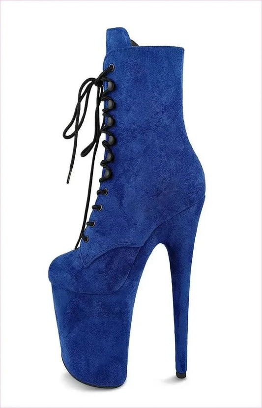 Pink High-heeled Pole Dance Shoes with 20cm Heel and Waterproof Platform - Pleasures and Sins