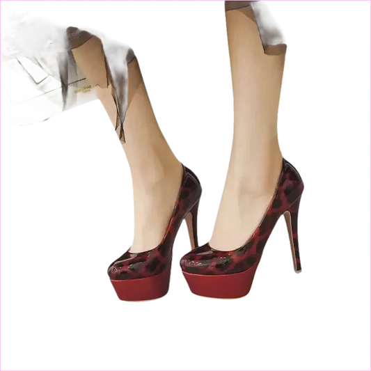 Pleasures and Sins Leopard Print Stiletto Heel Platform Pumps - Pleasures and Sins