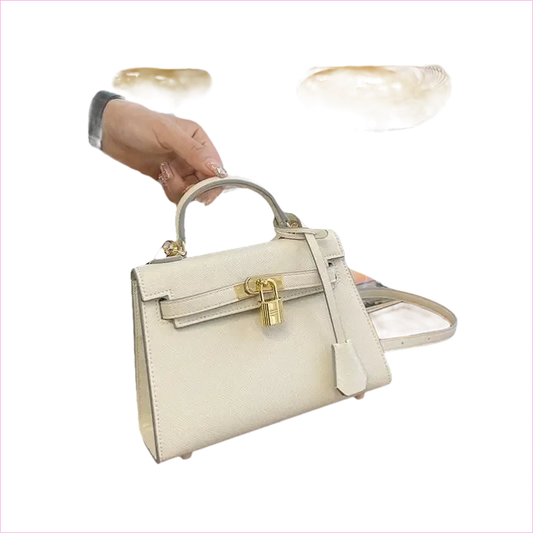 Pleasures and Sins Palm Pattern Handbag with Small Padlock Detail - Pleasures and Sins