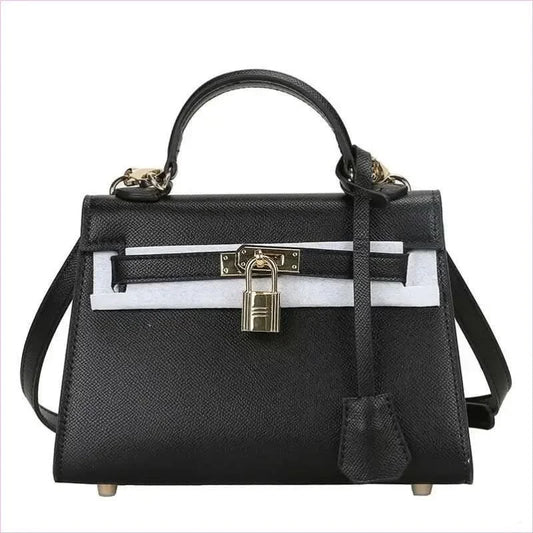 Pleasures and Sins Palm Pattern Handbag with Small Padlock Detail - Pleasures and Sins