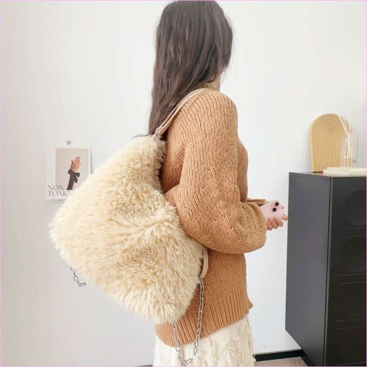 Plush Large Capacity Shoulder Bag for Effortless Style and Practicality - Pleasures and Sins