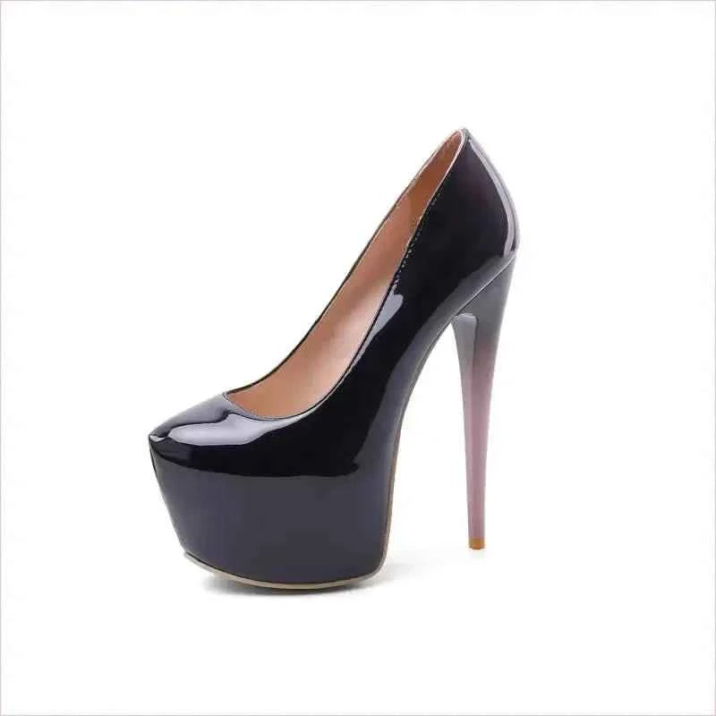 Purple Ombré Platform Heel Drag Queen Shoes with Removable Ankle Strap - Pleasures and Sins