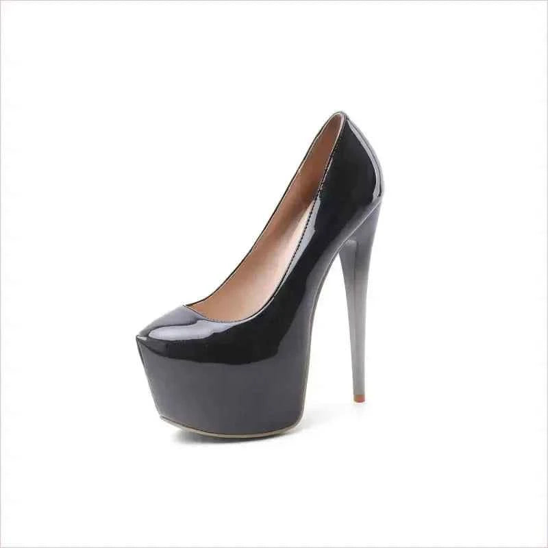 Purple Ombré Platform Heel Drag Queen Shoes with Removable Ankle Strap - Pleasures and Sins