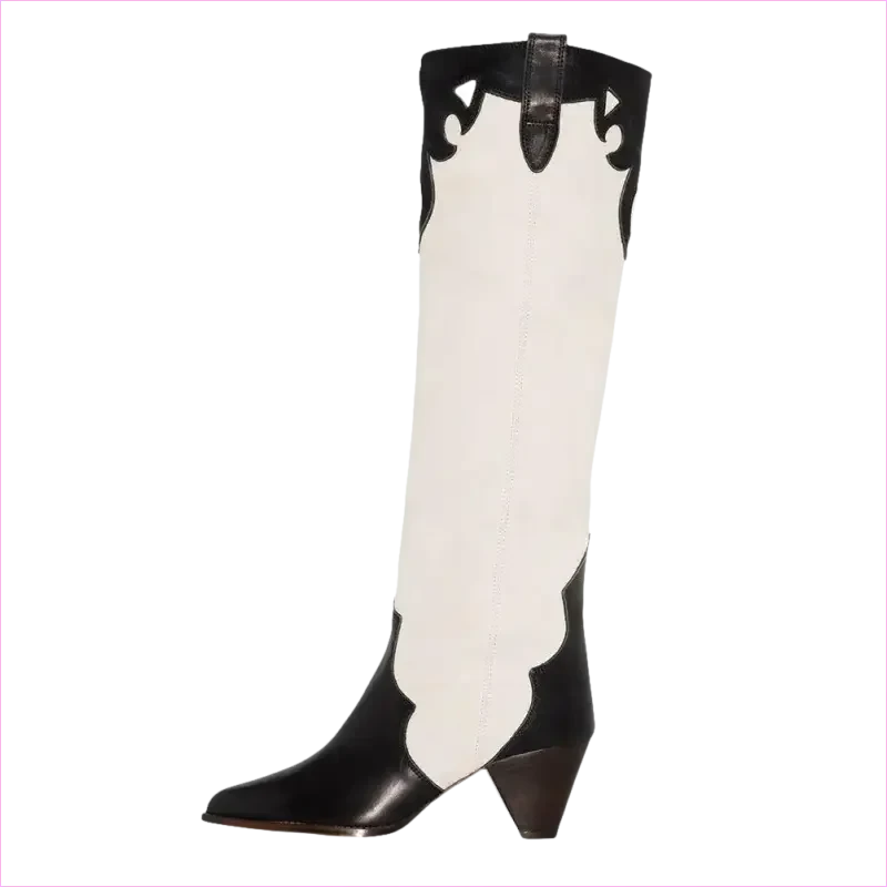Quirky Women Patchwork Cowboy Boots for a Retro Vibe - Pleasures and Sins