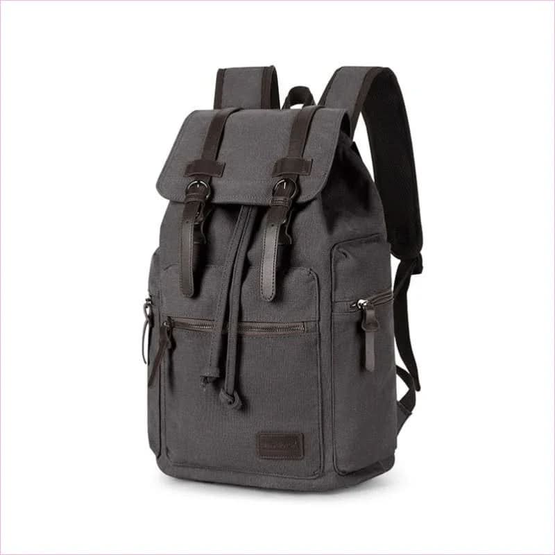 Retro Canvas Laptop University College Backpack with Vintage Design - Pleasures and Sins