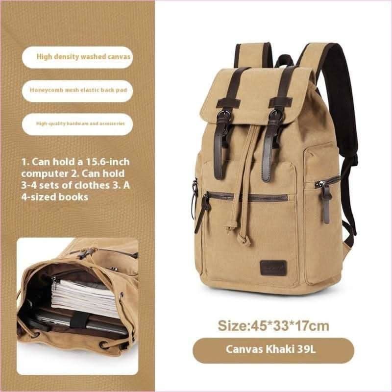 Retro Canvas Laptop University College Backpack with Vintage Design - Pleasures and Sins