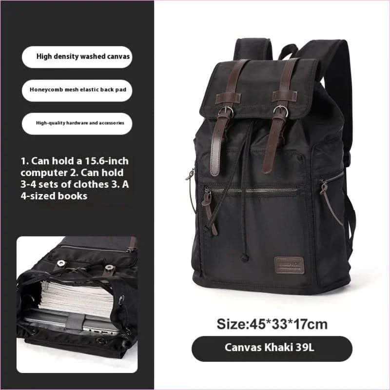 Retro Canvas Laptop University College Backpack with Vintage Design - Pleasures and Sins