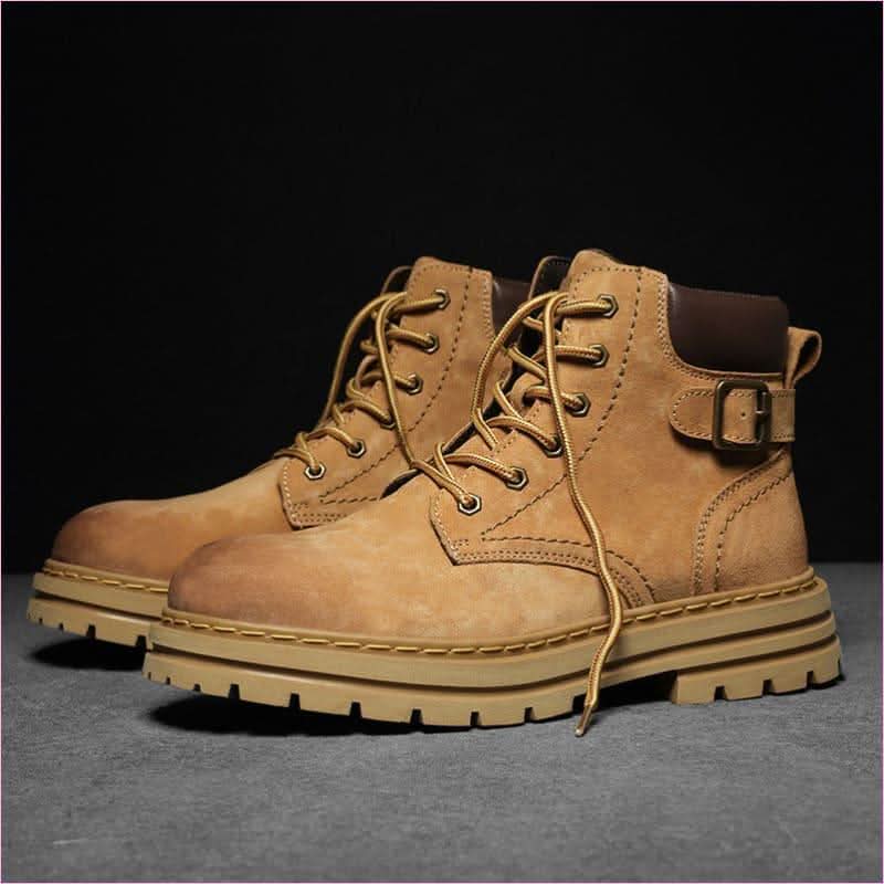 Retro Martin Boots with Frosted Heel for a Fashionable Steampunk Look - Pleasures and Sins