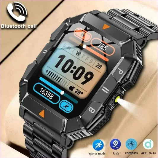Rugged Waterproof Smartwatch with Heart Rate and Bluetooth Connectivity - Pleasures and Sins