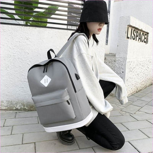 Set Of 3 Large Capacity Usb Backpack, shoulder bag and wallet - Pleasures and Sins