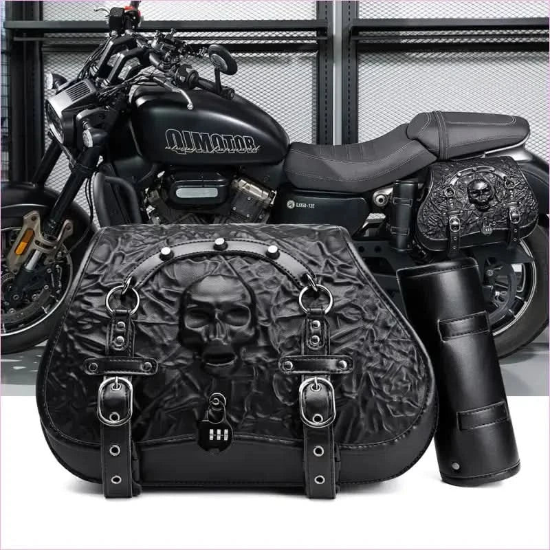 Skull Design Motorcycle Luggage Bag - Pleasures and Sins