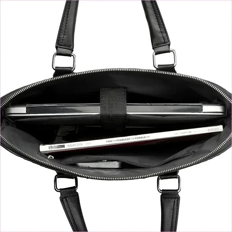 Sleek Crocodile Pattern Shoulder Briefcase for Modern Professionals - Pleasures and Sins