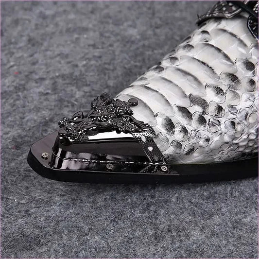 Snakeskin Patterns in Men’s Formal Office and Wedding Business Shoes - Pleasures and Sins