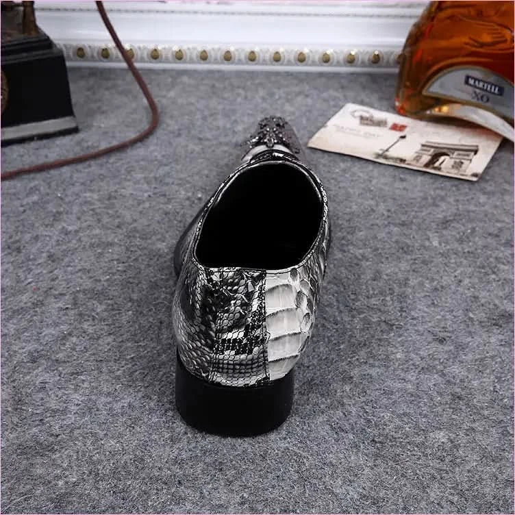 Snakeskin Patterns in Men’s Formal Office and Wedding Business Shoes - Pleasures and Sins