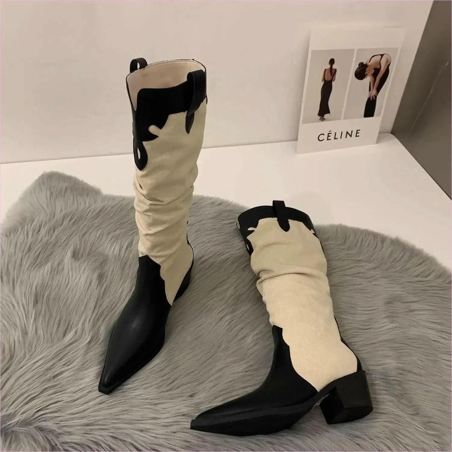 Soft Suede Western Cowboy Boots with Pointed Toe for Everyday Style - Pleasures and Sins