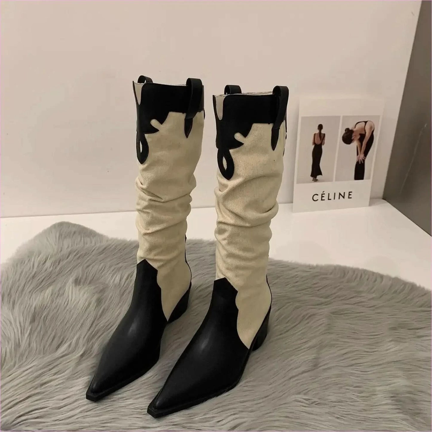 Soft Suede Western Cowboy Boots with Pointed Toe for Everyday Style - Pleasures and Sins