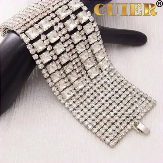 Sparkling Rhinestone Crystal Square Bracelet for Drag Queens - Pleasures and Sins