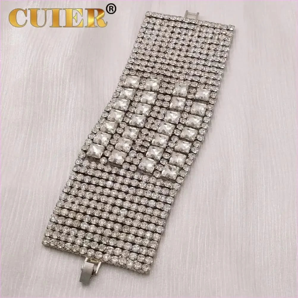Sparkling Rhinestone Crystal Square Bracelet for Drag Queens - Pleasures and Sins