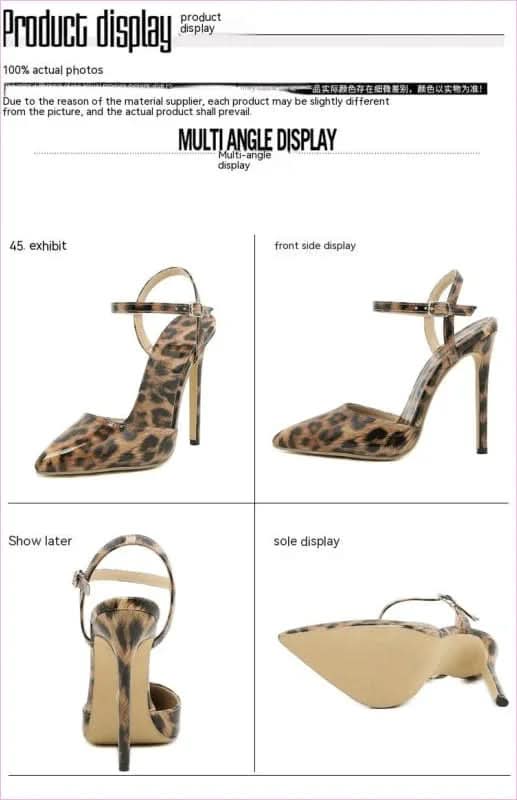 Stiletto Leopard Print Patent Leather High Heels for Elegant Style - Pleasures and Sins