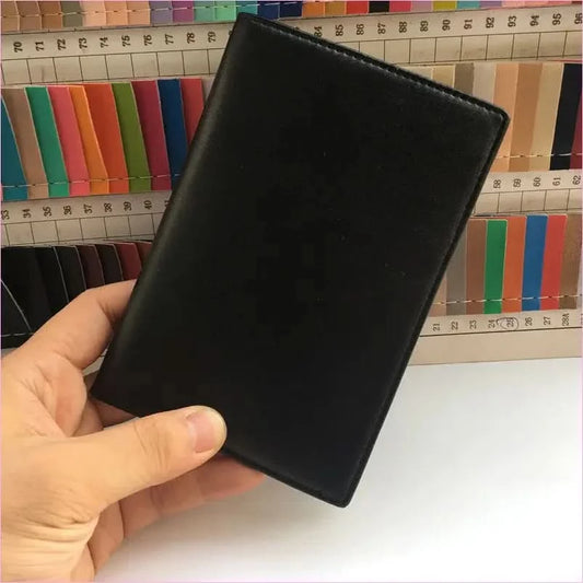 Stylish Black Leather Travel Wallet with Rfid Protection and Card Slots - Pleasures and Sins