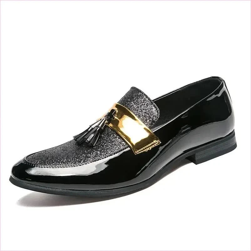 Stylish Glitter Moccasin Pointed Toe Casual Men’s Shoes - Pleasures and Sins