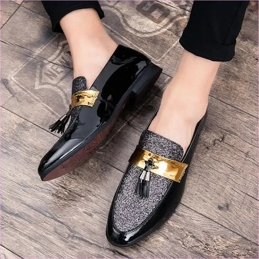 Stylish Glitter Moccasin Pointed Toe Casual Men’s Shoes - Pleasures and Sins