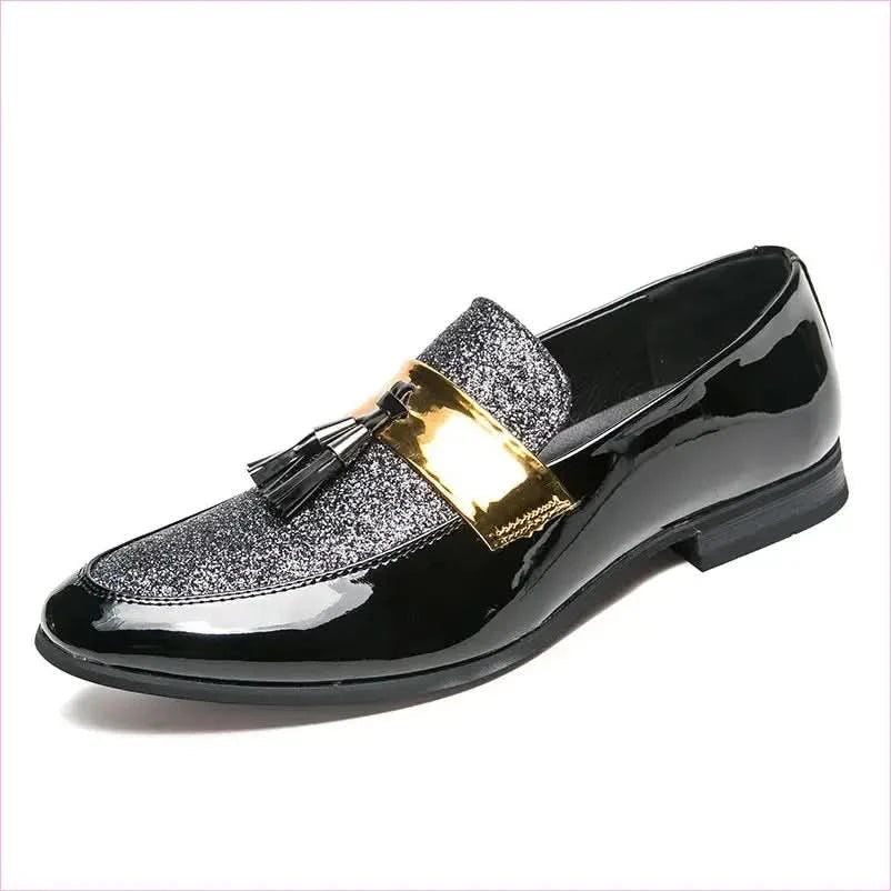 Stylish Glitter Moccasin Pointed Toe Casual Men’s Shoes - Pleasures and Sins