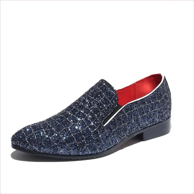 Stylish Men’s Pointed Sequin Glitter Shoes for any Celebration - Pleasures and Sins