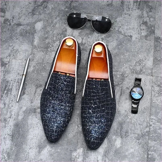 Stylish Men’s Pointed Sequin Glitter Shoes for any Celebration - Pleasures and Sins