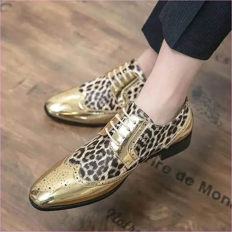 Stylish Silver Patent Leopard Print Shoes for a Bold Look - Pleasures and Sins