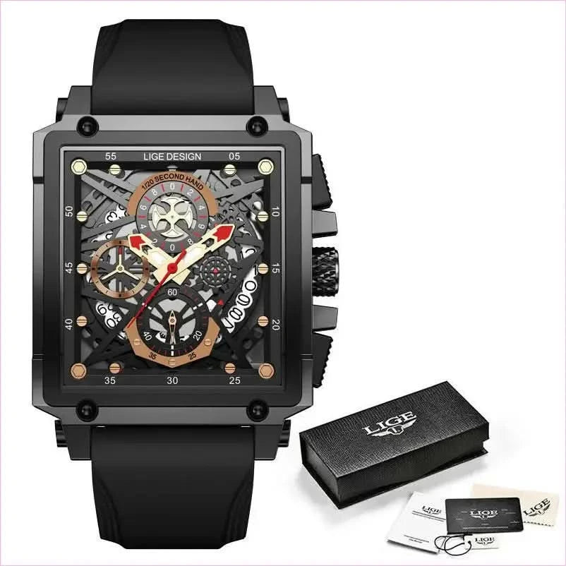 Stylish Square Multifunction Chronograph 30m Waterproof Watch - Pleasures and Sins